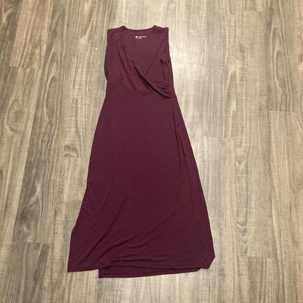 Small ankle length maroon dress